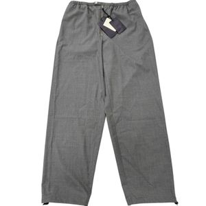 全新未使用商品 □ PRADA SPH377 純羊毛棉三角貼布廚師褲，灰色，L碼，義大利製造，正品，男款（2023款）