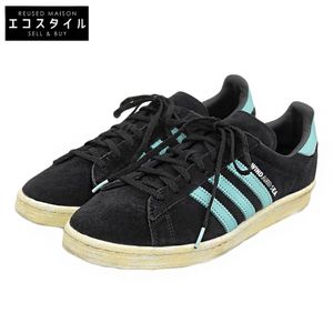 Adidas WIND AND SEA adidas Campus 80 sneakers, men's, black x mint blue, size 27.5cm (US), size 9 1/2 (used). [Used]