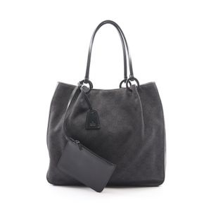[중고] Gucci 구찌 토트백 GG 패턴 파우치 포함 101920 블랙 캔버스 레더 토트백 여성용 Used B