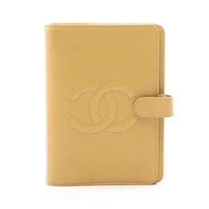 【中古】 シャネル CHANEL 手帳カバー ココマーク イエロー キャビアスキン(グレインドカーフ) ココマーク アジェンダPM レディース Used B