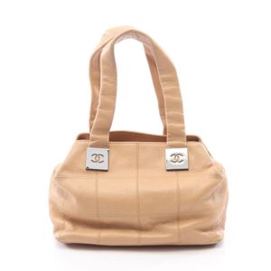 [Used] Chanel CHANEL Handbag Chocolate Bar Beige Caviar Skin (Grained Calf) Chocolate Bar Handbag Women's Used B