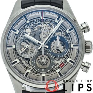 Zenith Chronomaster El Primero Full Open Watch 38mm 03.2153.400/78.C813 Box, Warranty Card, Stainless Steel/Leather Strap, Men's Watch, Transparent, Polished, Excellent Condition [Used]