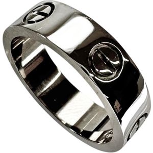 14.5호 Cartier 러브 반지 K18WG 화이트 골드 9.1g 55 여성용 【중고】