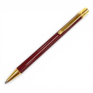 美品★Cartier カルティエ マストドゥカルティエ ボールペン ツイスト式 ボルドー ゴールド フランス製 レディース 筆記確認済み