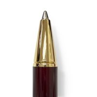 極美品□Cartier カルティエ サントス ドゥ カルティエ ツイスト式 ボールペン ボルドー ゴールド スイス製 メンズ 筆記確認済み 箱付き