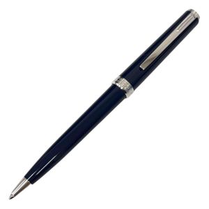 美品□MONTBLANC モンブラン Pixコレクション ホワイトスター ツイスト式 ボールペン ネイビー シルバー ドイツ製 メンズ 筆記確認済み