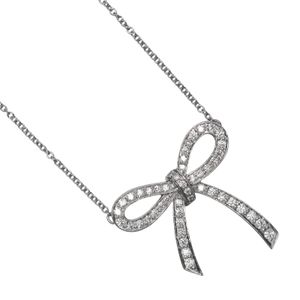 蒂芬妮 (Tiffany & Co.)RIBON項鍊，Pt950 鉑金 x 鑽石，約 5.25 克，女士款 [二手]