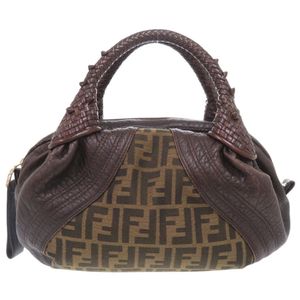 Fendi Mini Spy Bag 8BL078 皮革/帆布ブラウン手袋 棕色 0731 [二手] FENDI