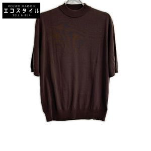 Zanone 810118 ZY318 Brown High Gauge Cotton Crepe Mock Neck Short Sleeve Knit T-Shirt Size 50 [Used]