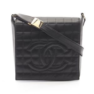 [Used] Chanel CHANEL Shoulder Bag Chocolate Bar Black Lambskin (Sheepskin) Chocolate Bar Coco Mark Shoulder Bag Women's Used B