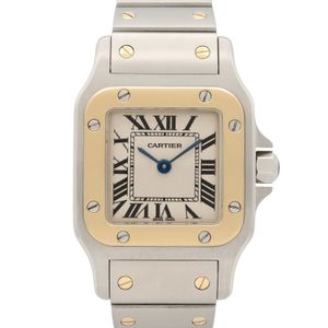 【二手】卡地亞 CARTIER 腕錶 Santos Galbee SM W20012C4 銀色 K18（黃金）不鏽鋼 Santos Galbee SM 女士腕錶 二手 A