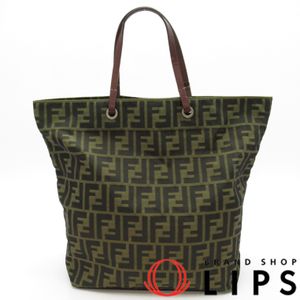 Fendi Zucca 托特包 2220-26598 帆布/皮革女士手提包
ブラウン（已使用）