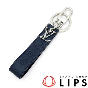 LOUIS VUITTON 키홀더/키링 LV 섀도우 드래곤느 M01945 모노그램 섀도우 여성용 네이비 블루【중고】