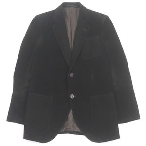 Excellent condition □ GUCCI Gucci Crest logo button Diamante pattern lining Single corduroy jacket blazer Braun 46 Men's