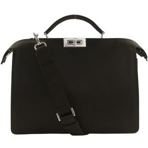 FENDI Peekaboo Icy You Medium 商务公文包 2WAY单肩包 7VA529 尼龙 棕色 斜挎、肩背、手提、2way、A4 Peekaboo Icy You Medium 男士【二手】