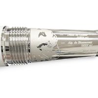 美品□MONTBLANC モンブラン マイスターシュテュック ソリテール 145 トリビュート・トゥ・ザ・モンブラン・クラシック ペン先18K Fニブ 万年筆 ホワイト シルバー ドイツ製 メンズ