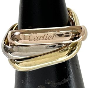 10호 CARTIER 트리니티 쿠션 클래식 반지 K18 골드/YG/WG/PG 8.5g B4240650 50 여성용 【중고】