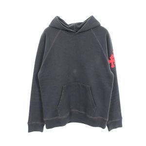 【二手】Chrome Hearts CHROME HEARTS Y NOT 十字貼布棉連帽衫 男款二手 B