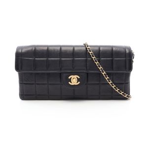 [Used] Chanel CHANEL Shoulder Bag Chocolate Bar A15316 Black Lambskin (Sheepskin) Chocolate Bar East West Chain Shoulder Women's Used B