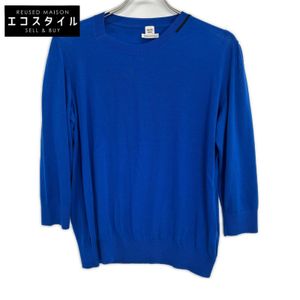 Hermes blue knit sweater with tag, size 44 [Used]