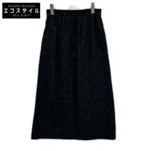 Dior 351J01A1395 黑色亮片斜紋軟呢中長裙 F38 [二手]