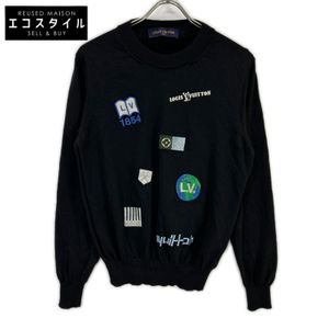 路易威登 19AW 黑色 RM192M HHN14W 貼布設計高針針織 M 碼 [二手]