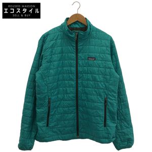 Patagonia 2017 Model 84212 Turquoise Blue Nylon Nano Puff Jacket, Size L [Used]