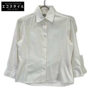 Hermes Lemaire Era White Cotton Regular Collar Long Sleeve Shell Button Shirt [Used]