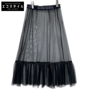 Diesel black elastic waist sheer tulle skirt (no description provided) [Used]