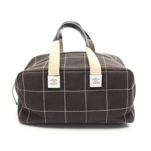 [Used] Chanel CHANEL Handbag Chocolate Bar Black Leather Chocolate Bar Boston Bag Women's Used B