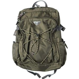 PRADA プラダ イタリア製 Speedrock Re-Nylon And Leather Backpack スピードロック リナイロン バックパック 2VZ122 2DMG F0334 MIMETICO OLIVE トライアングルロゴ リュック カバン【中古】【PRADA】