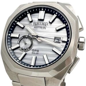 SEIKO ไซโก้ Astron Nexter GPS รุ่นลิมิเต็ด 1,500 เรือน SBXD017/3X62-0AB0 นาฬิกาข้อมือแบบอนาล็อก ไทเทเนียม พลังงานแสงอาทิตย์ หน้าปัดสีเงิน/สายสีเงิน สำหรับผู้ชาย 【สินค้ามือสอง】