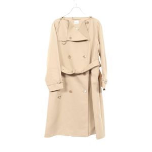 [Used] Burberry Trench Coat, Cotton Gabardine, Boat Neck, 80545656, Beige, Other, Women's Coat, New