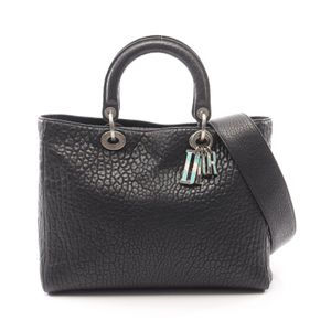 [Used] Dior Diorissimo Medium 2-Way Handbag, Black, Other, Diorissimo 2-way Tote, Medium, Women's, Used A