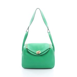 【二手】愛馬仕 (Hermes) Lindy 26 薄荷綠皮革單肩包,女士款,二手