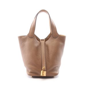 【二手】愛馬仕 HERMES 手袋 Picotin Lock PM Eclat Arzan/Biscuit 皮革 Picotin Lock PM Eclat Arzan/Biscuit 女士二手 A