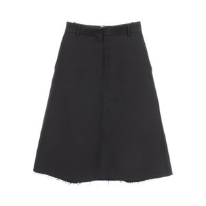 【二手】 LOEWE女士黑色羊毛裙