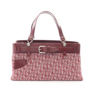 [Used] Dior Trotter Handbag, Bordeaux Canvas Leather, Women's, Used B
