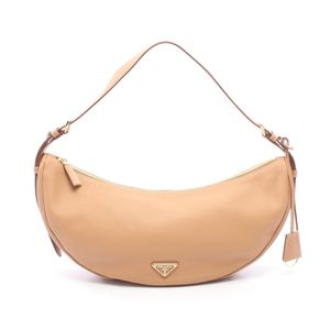 【中古】 プラダ PRADA ショルダーバッグ ドゥミ リュンヌ ラージ ベージュ レザー ドゥミ リュンヌ ラージ レディース Used A