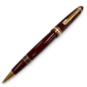 極美品▼MONTBLANC モンブラン マイスターシュテュック 162 ル グラン ローラーボール ホワイトスター キャップ式 ボールペン ボルドー ゴールド ドイツ製 メンズ 筆記確認済み