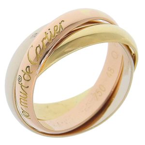 Cartier Trinity 戒指 8号 K18金 约6.2g 女士【二手】
