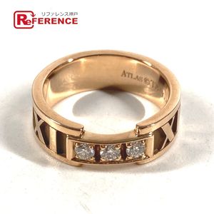 TIFFANY&Co. K18 18K 아틀라스 3P 다이아몬드 반지