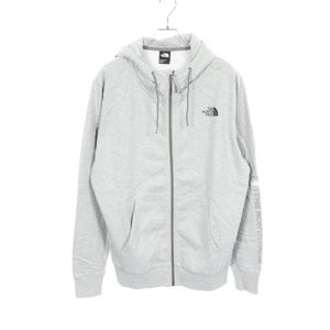 [Used] The North Face OUTLINE LOGO BOX FULL ZIP HOODIE, Gray Cotton, Men's, Size M, Used A