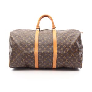 【二手】LOUIS VUITTONKeepall 55 波士頓包，Monogram M41424，PVC塗層帆布皮革，男女通用，二手 B