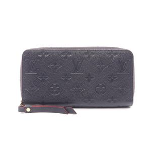 [Used] Louis LOUIS VUITTON Zippy Wallet, Monogram Empreinte, Marine Rouge, M62121, Marine Rouge Leather Zippy Wallet
