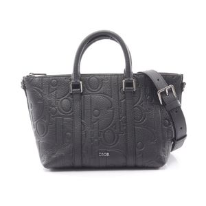 [Used] Dior Weekender 25 Handbag, Dior Gravity 2-Way, 1ESPO322LLG_H00N, Black Leather, Gravity Weekender 25, Men's, Used A
