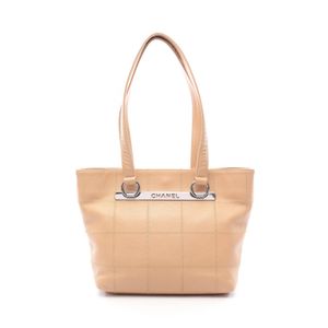 [Used] Chanel CHANEL Tote Bag Chocolate Bar Beige Caviar Skin (Grained Calf) Chocolate Bar Tote Bag Women's Used B