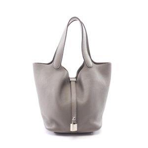 【二手】愛馬仕 HERMES 手提包 Picotin Lock MM Etoupe 皮革 Picotin Lock MM Etoupe 女士二手 A