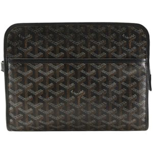 GOYARD Juvans MM 手拿包，備用包，PVC材質，黑色，拉鍊，男女通用 [二手]
