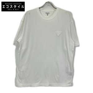 Prada 2022 UJN852 白色純棉T卹 XL碼 [二手]